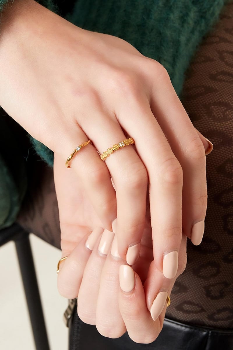 RVS ring gespot Zilver Stainless Steel 16