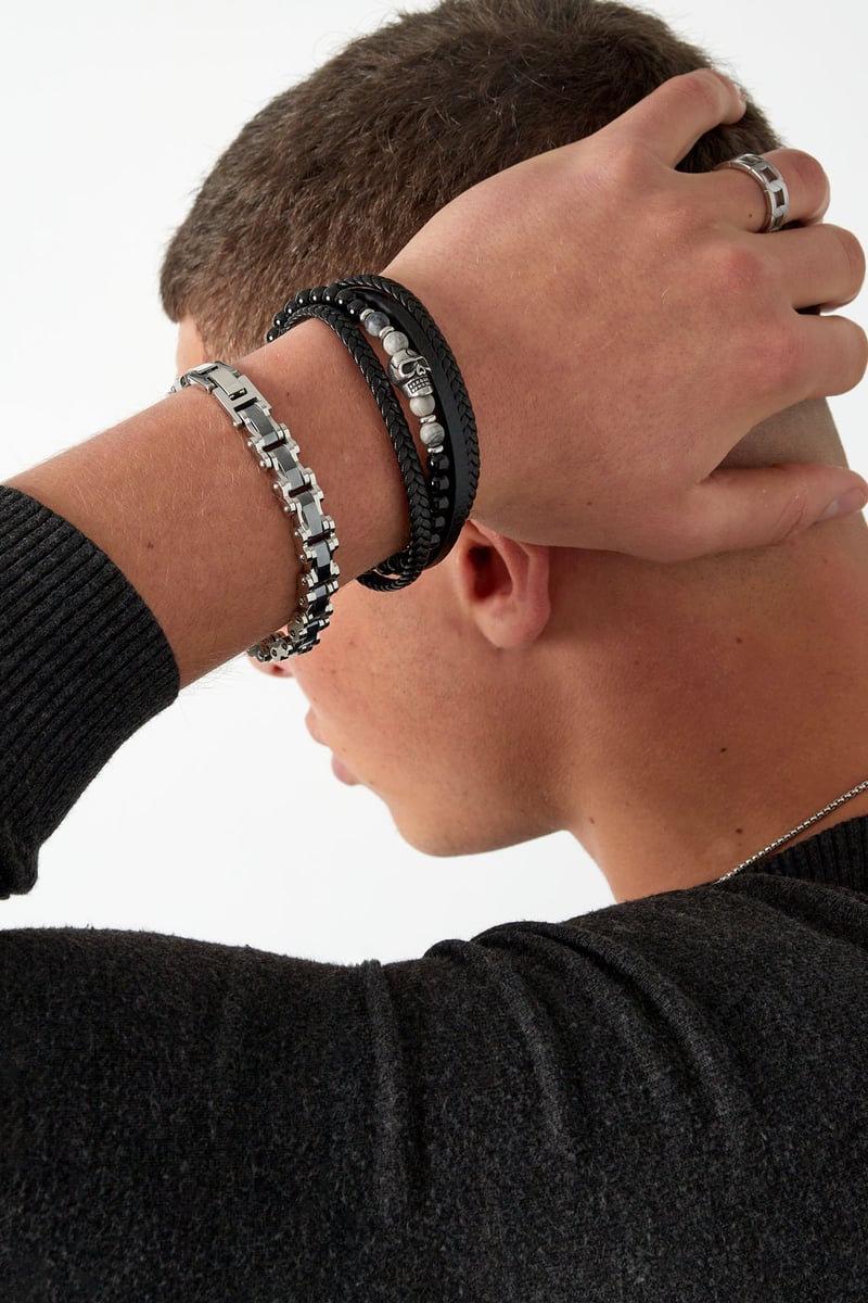 simpele geschakelde heren armband