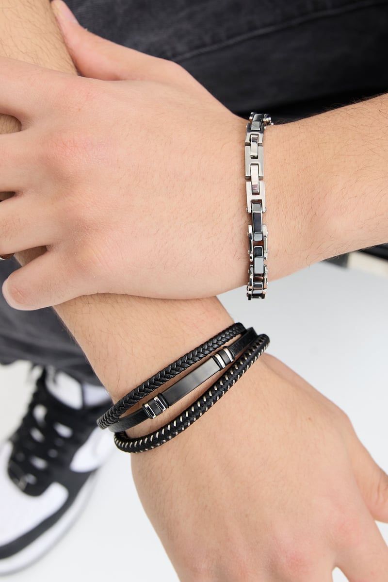 dubbele geketende mannen armband