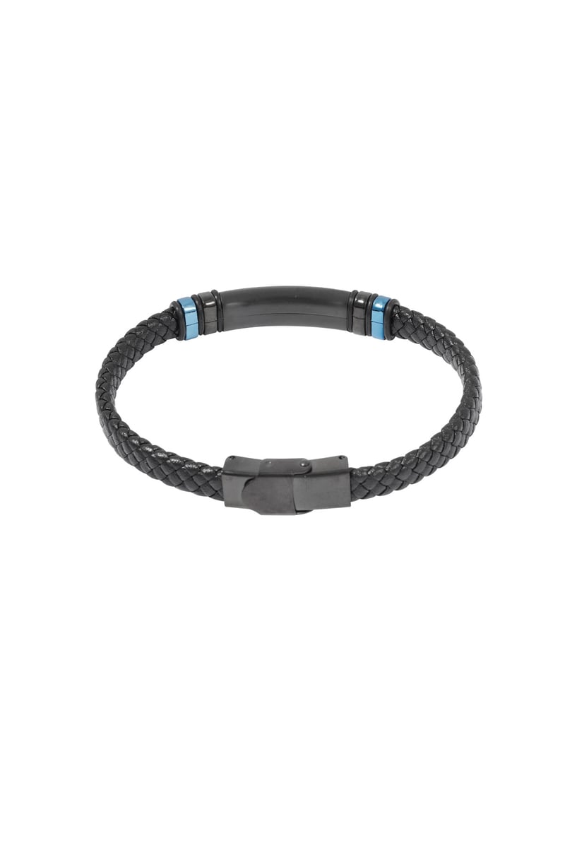 Stoere gevlochten mannen armband 