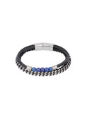 Heren armband serenity - zwart blauw