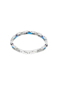 Heren armband evo strap zilver blauw
