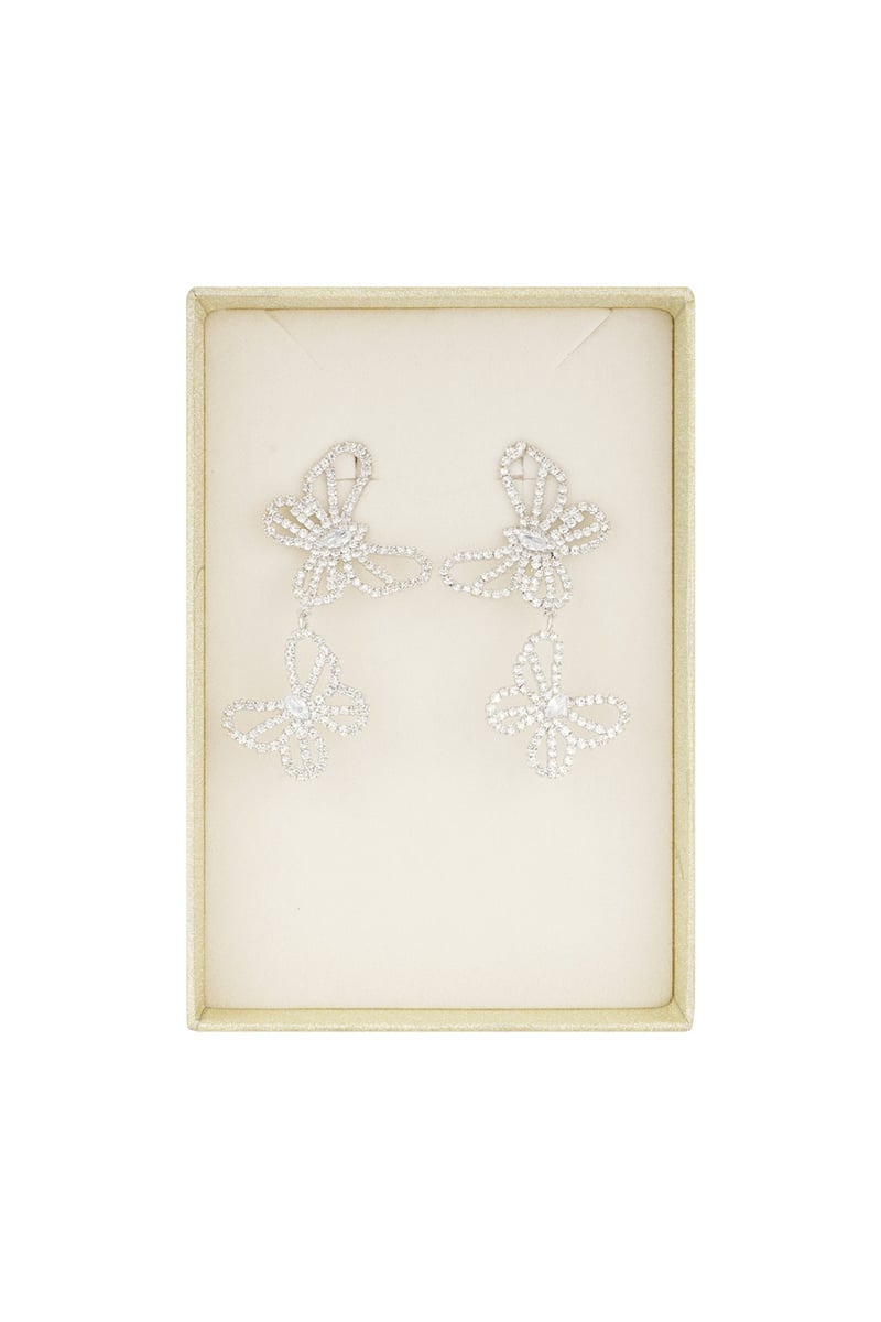 butterfly sparkle oorbellen