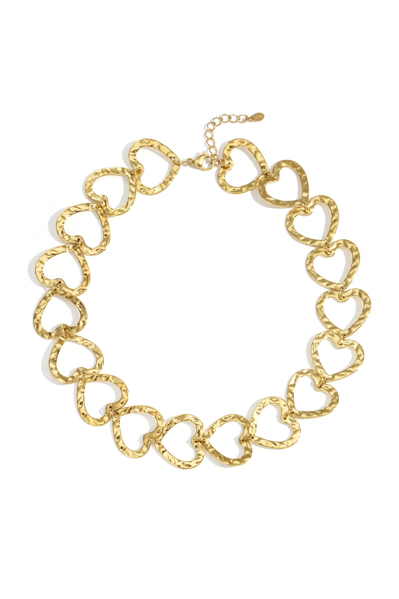 Roestvrijstalen kettingen met hart, casual, dagelijks, eenvoudig, serie, damessieraden